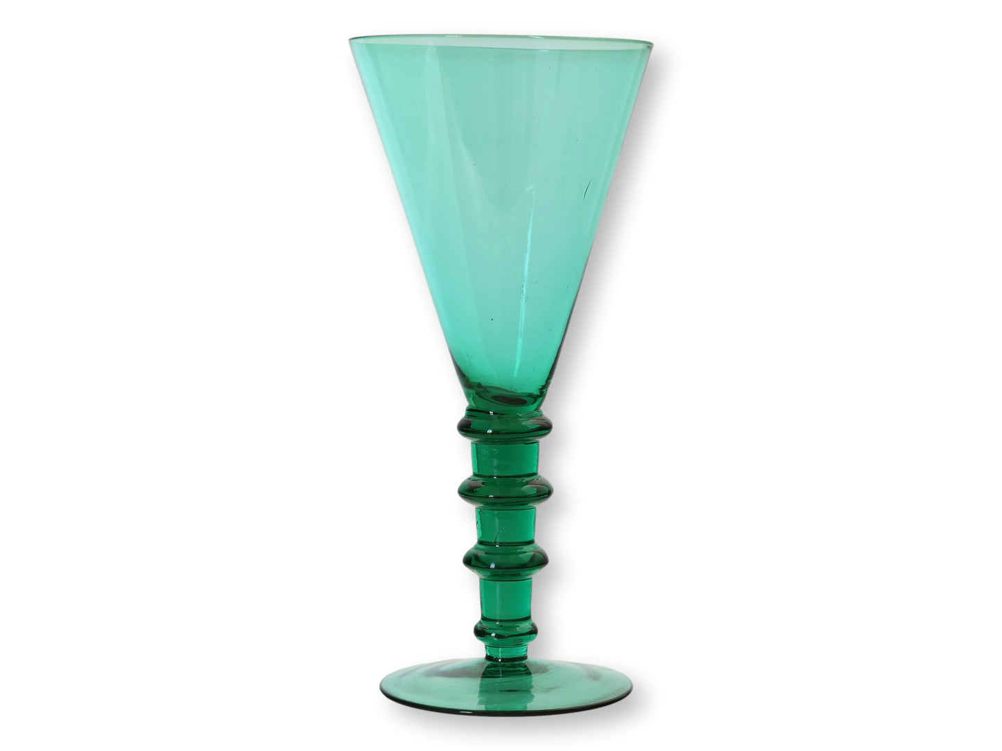 1820s English Green Cocktail Glasses, Set of 8