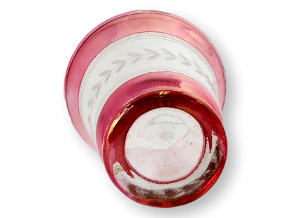 Antique Cranberry Bohemian Juice Glasses, Set of 6