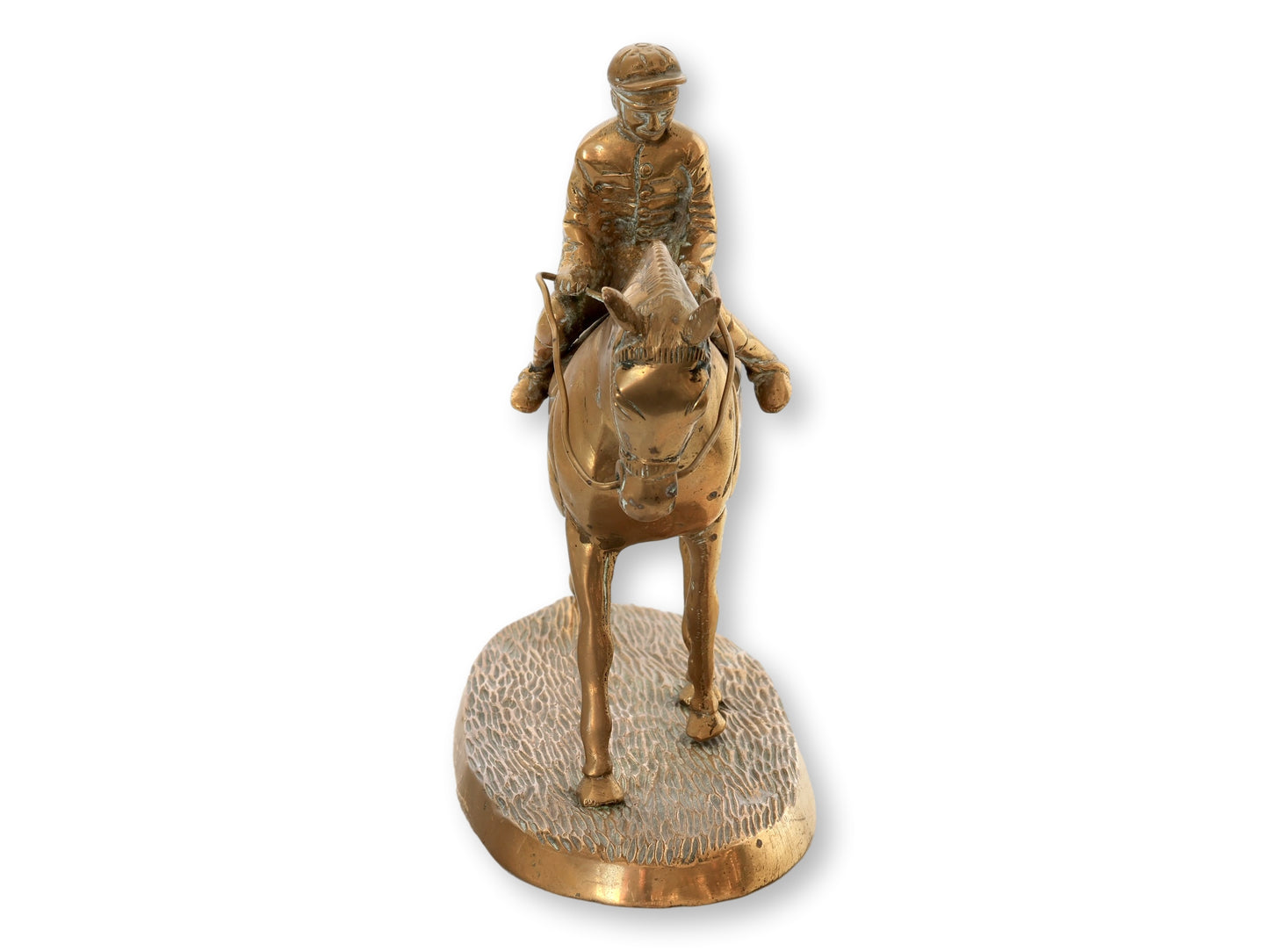 Midcentury English Brass Jockey on Horse