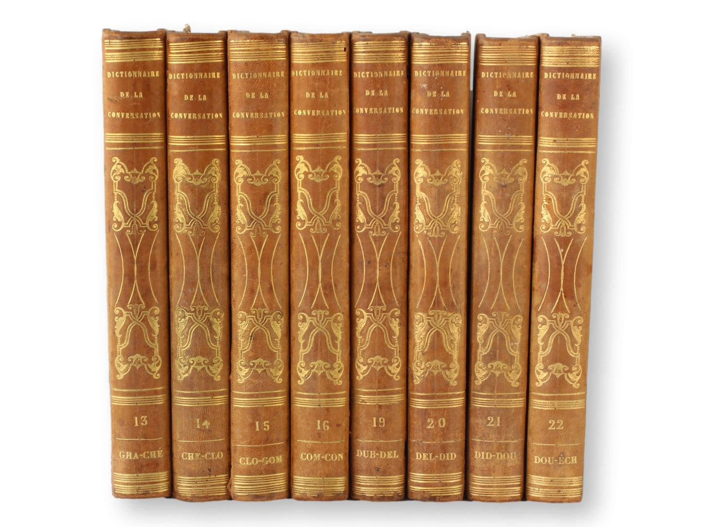 1834 French "Dictionnaire De La Conversation Et De La Lecture" Books, Set of 8