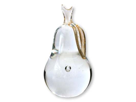 Midcentury 10" Hand-Blown Murano Glass Pear