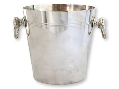 Midcentury Heavy English Silver-Plate Ice Bucket