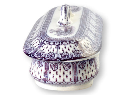 English Transferware Toothbrush Box