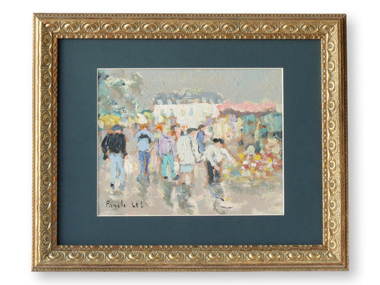 Abstract French Parisian Market Painting