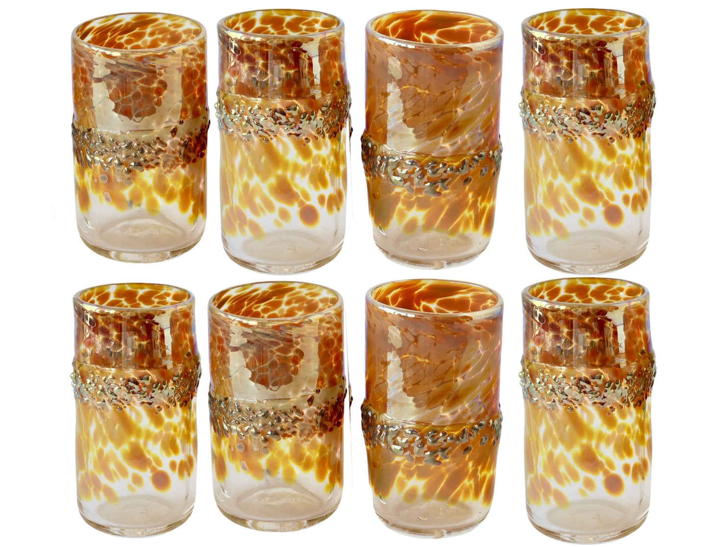 Vintage John Barber Signed Art Glass Tumblers