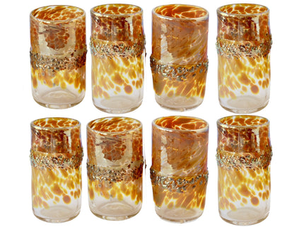 Vintage John Barber Signed Art Glass Tumblers