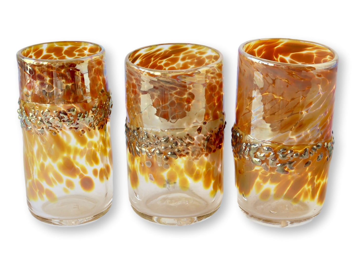 Vintage John Barber Signed Art Glass Tumblers