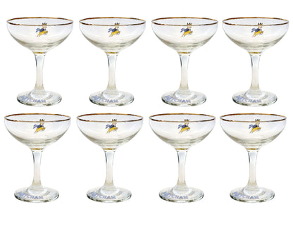 Midcentury Babycham Sparkling Wine Stems / Cocktail Coupes
