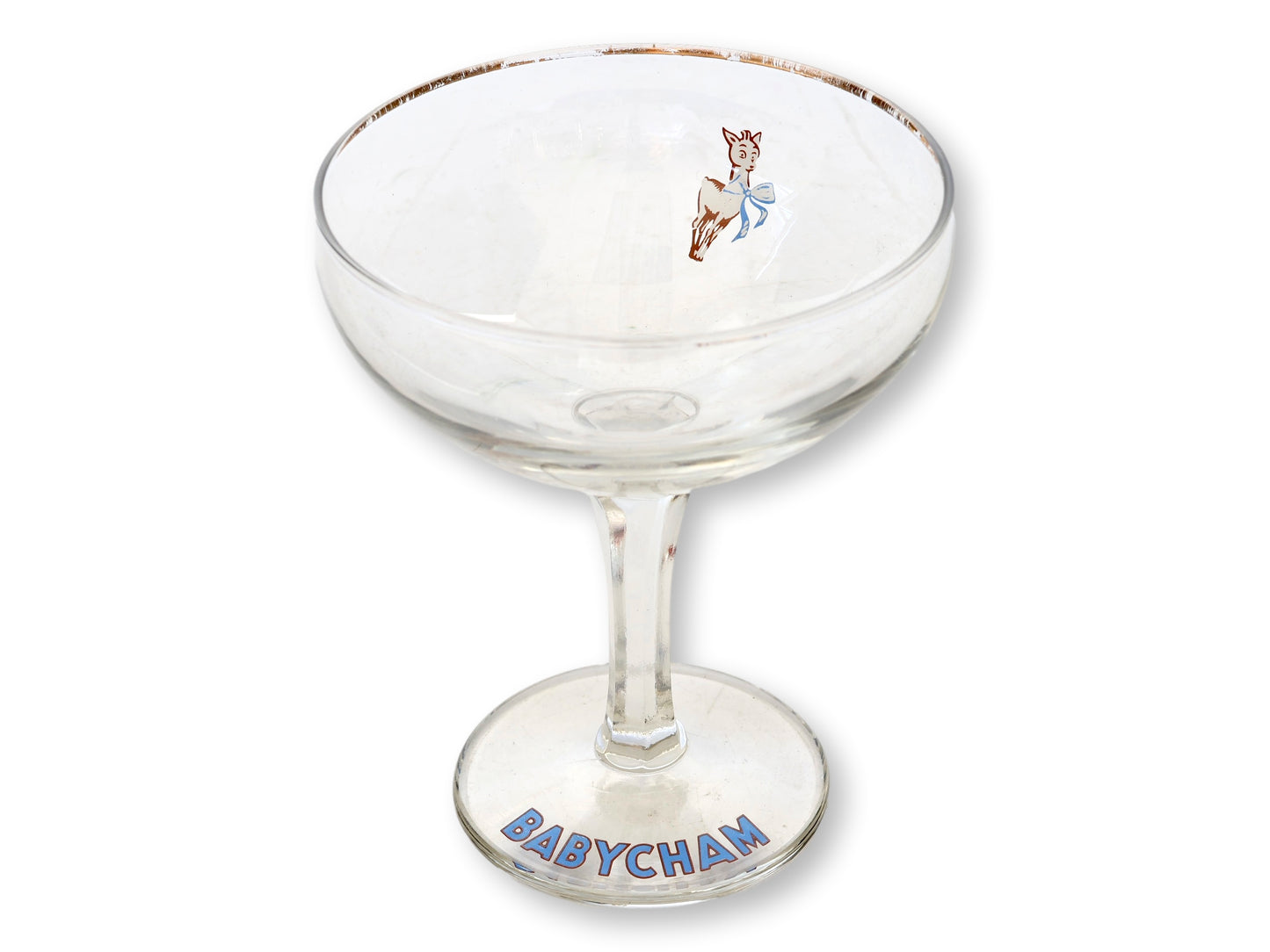 Midcentury Babycham Sparkling Wine / Champagne Stems