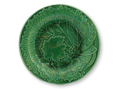 19th-Century English Majolica Grapevine Salad Plates, Set of 4