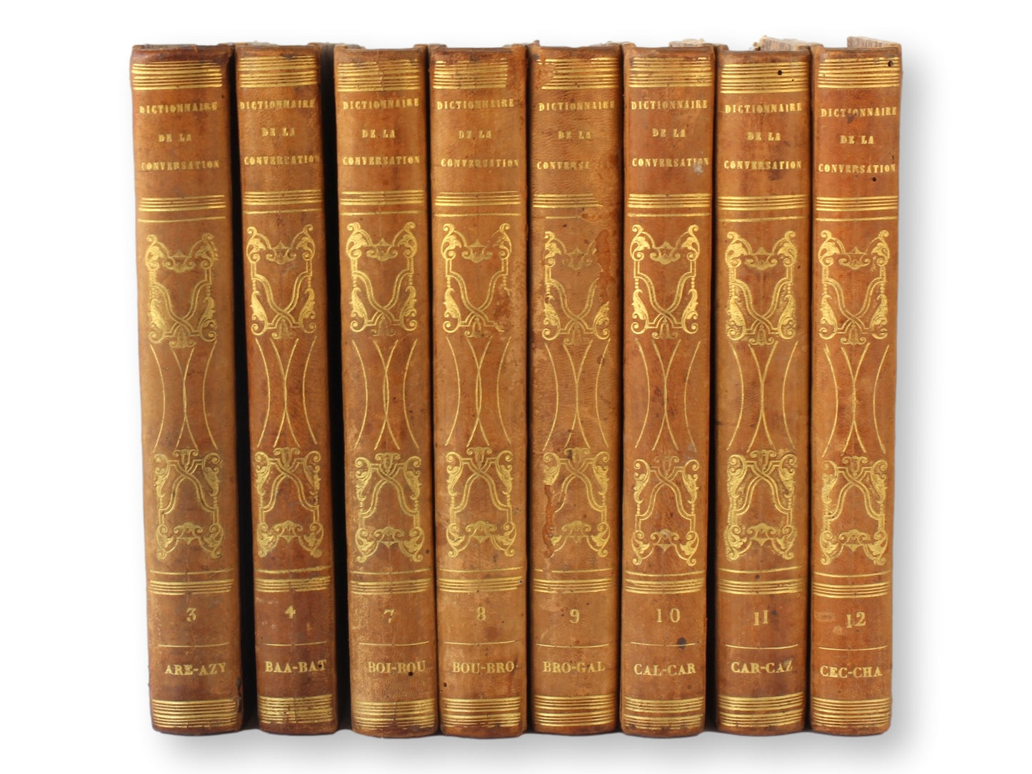 1837 French "Dictionnaire De La Conversation Et De La Lecture" Books, Set of 8