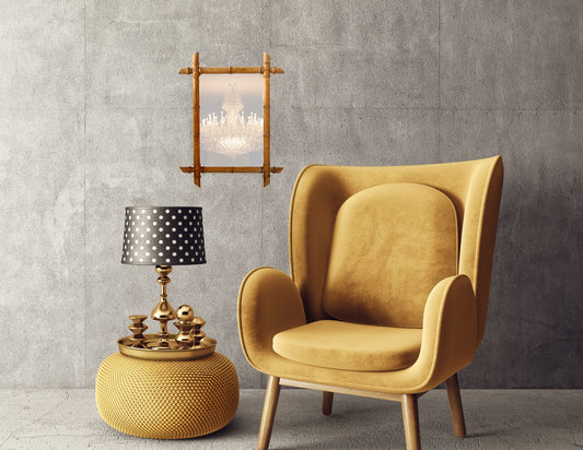 French Faux Bamboo Accent Mirror