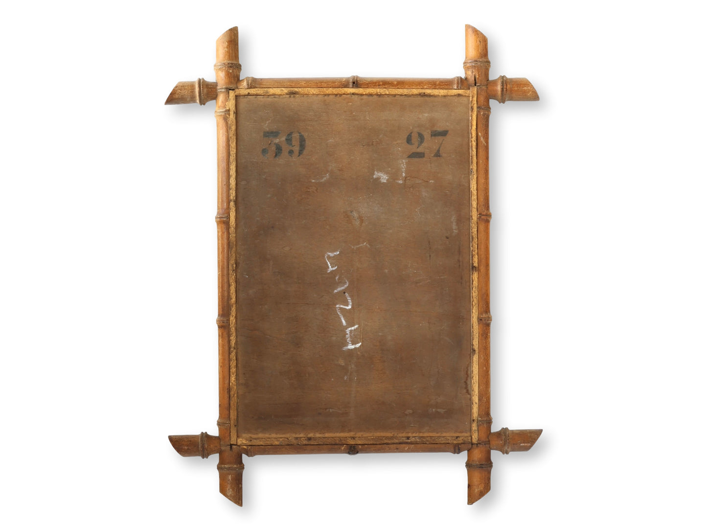 French Faux Bamboo Accent Mirror