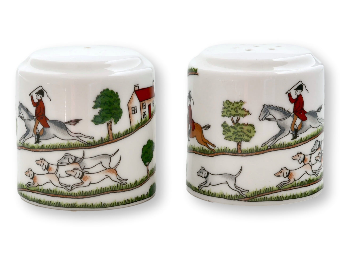 Vintage Coalport Hunting Scene Salt & Pepper