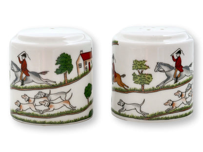 Vintage Coalport Hunting Scene Salt & Pepper