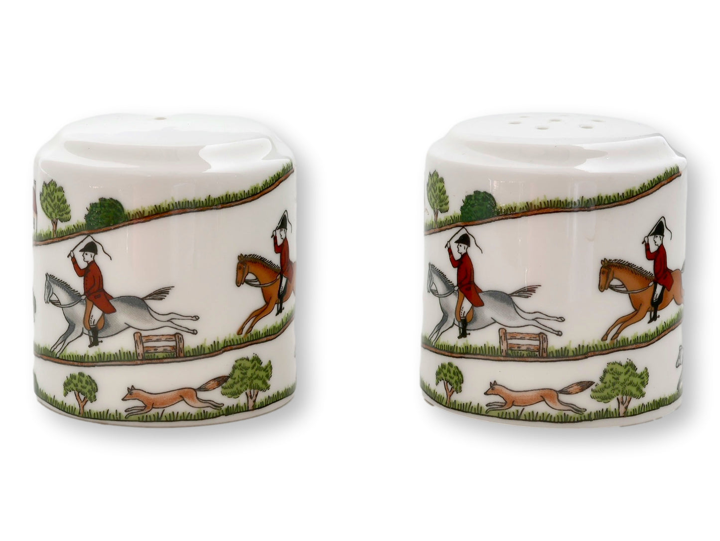 Vintage Coalport Hunting Scene Salt & Pepper