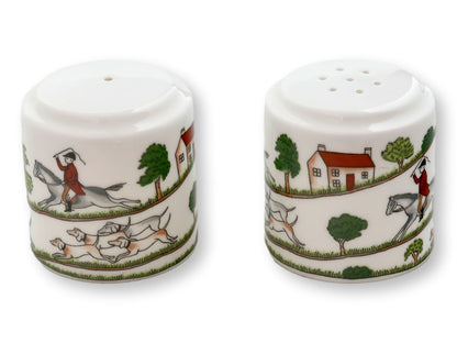 Vintage Coalport Hunting Scene Salt & Pepper