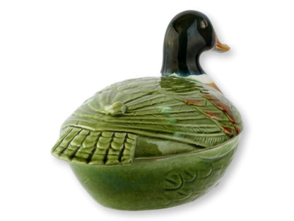 French Majolica Mallard Pâté Tureen