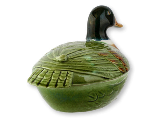 French Majolica Mallard Pâté Tureen