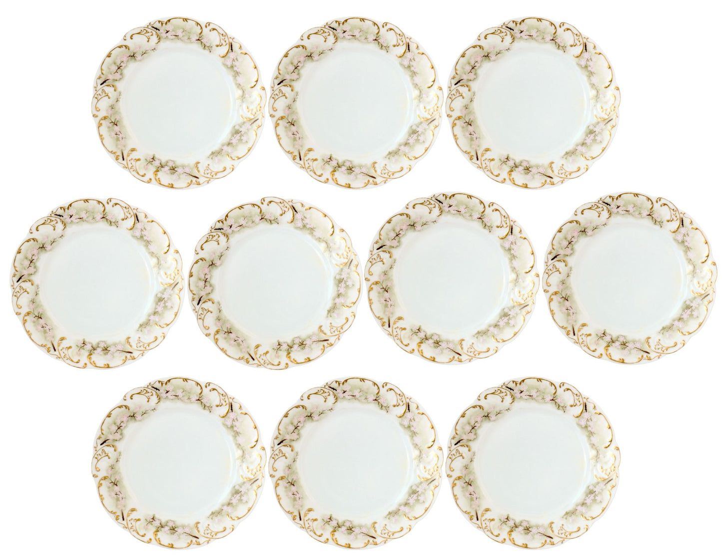 Haviland Limoges Pastel Plates, S/10