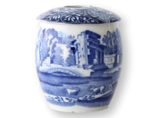 Antique Spode Italian Pattern Cotton Ball Holder