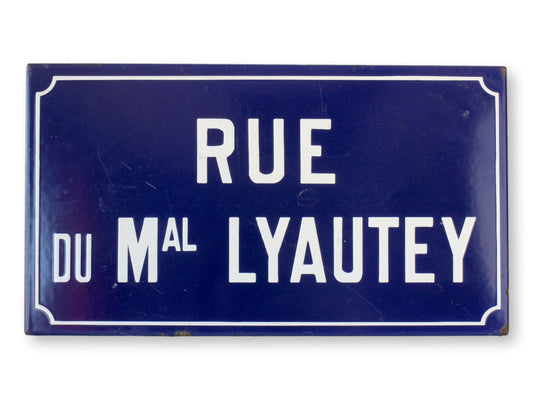 French 'Rue du Mal Lyautey' Street Sign