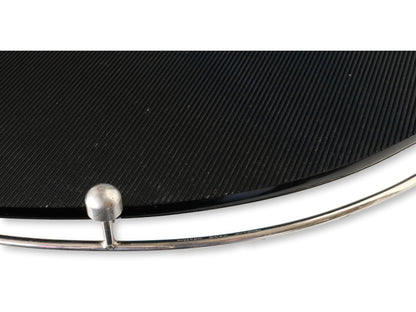 1930s Art Deco Silver-Plate  Glass Tray