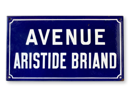 Vintage French Enameled Street Sign