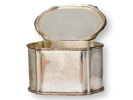 C. 1820s English Sheffield Silver-Plate Tea Caddy