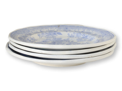 19th-Century Asiatic Pheasant Side Plates, Set of 4