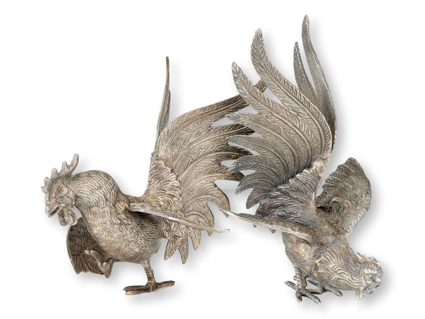 French Fighting Bird Table Ornaments Set of 2