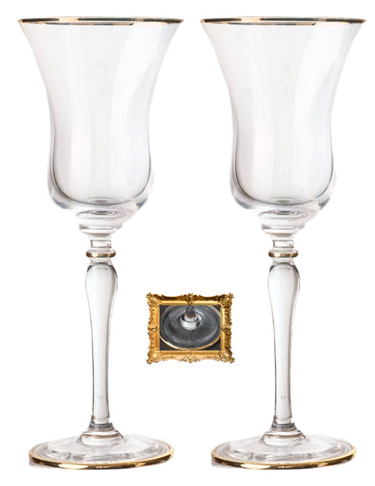 Christian Dior Triomphe Wine  Glasses, a Pair