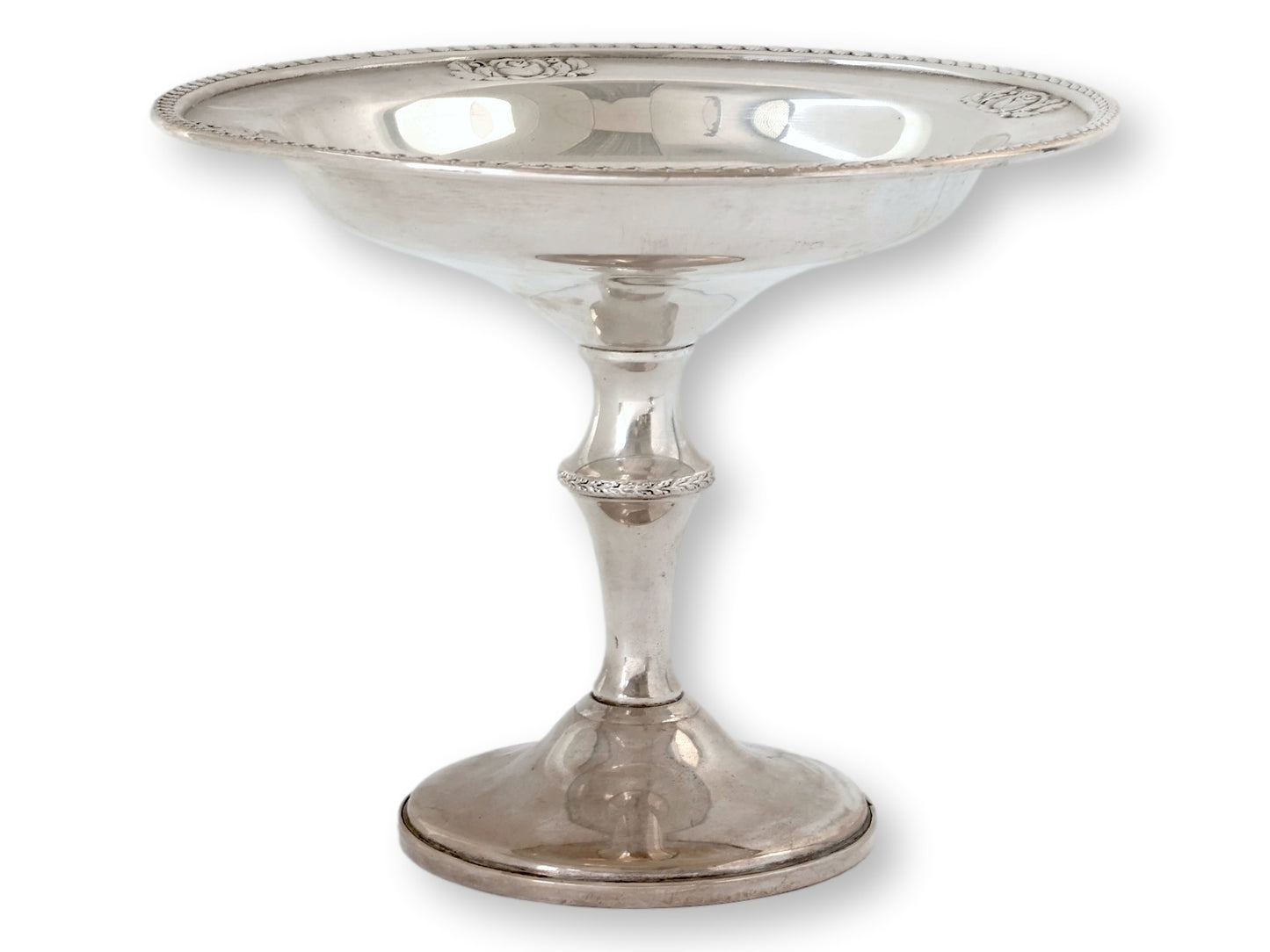 Sterling Silver 'Rose Flower' Compote