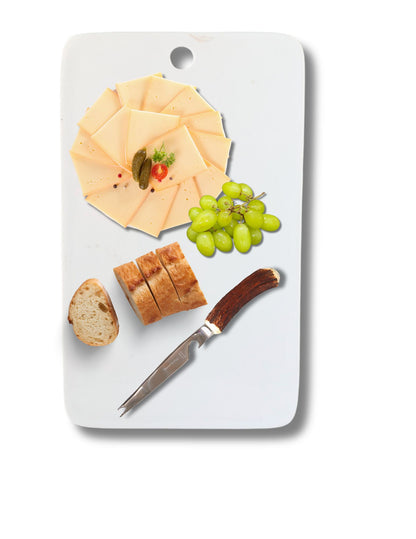 French Porcelain Cheese Board w/Knife