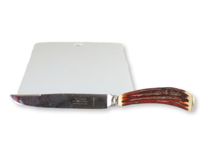 French Cheese Board with Horn-Handled Knife