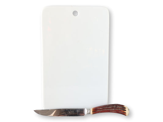 French Cheese Board with Horn-Handled Knife