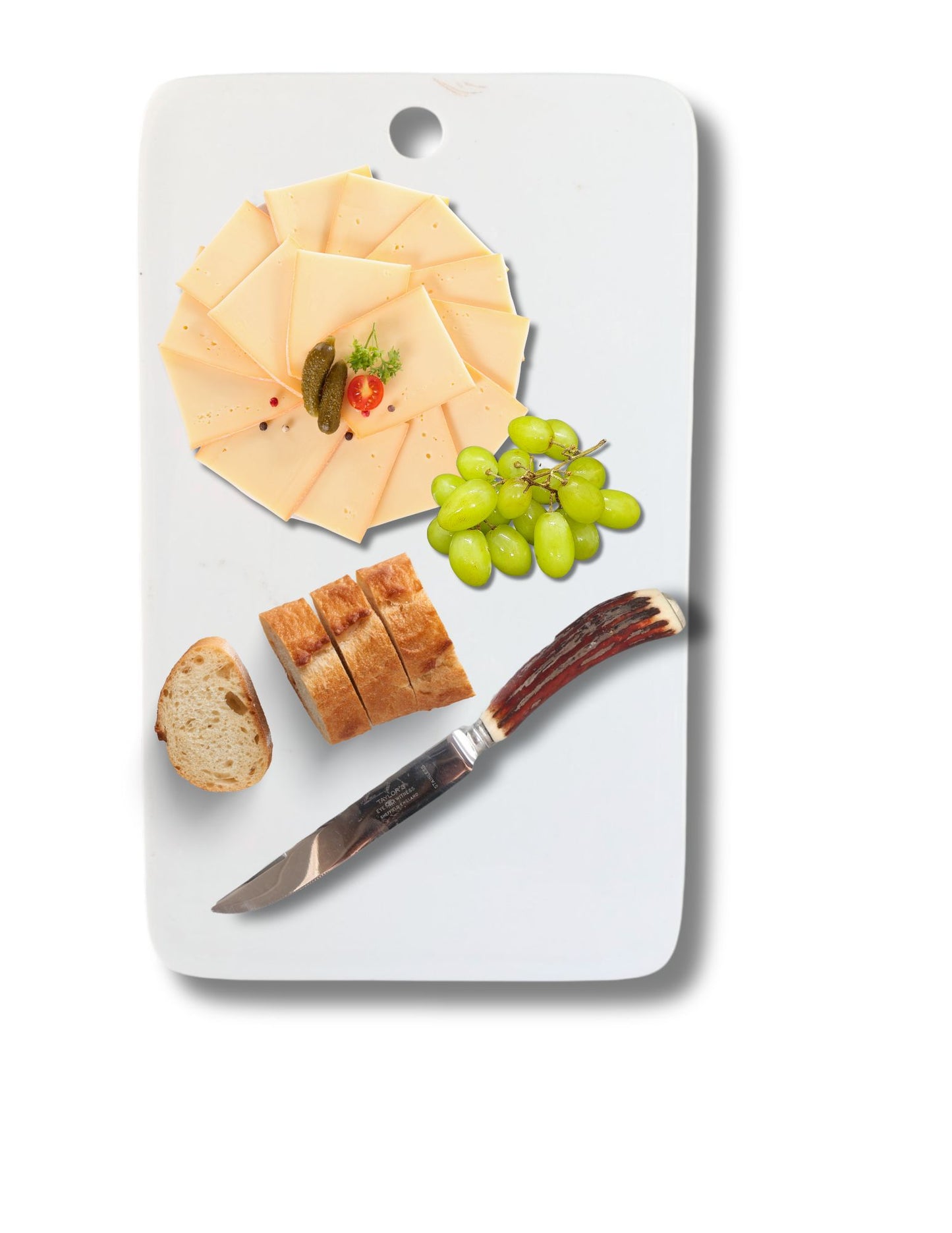 French Cheese Board with Horn-Handled Knife