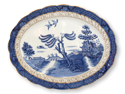 Set of 3 Vintage English Willow Serving Platters