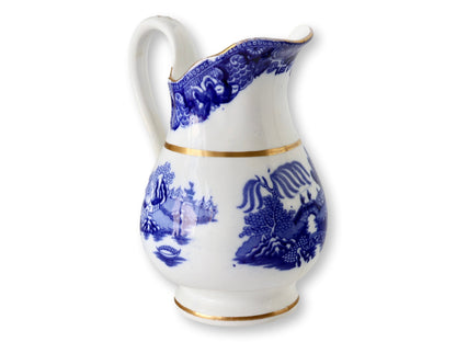 Antique English Porcelain Willow Creamer