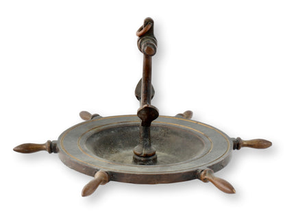 19th-C. English Brass Maritime Ashtray