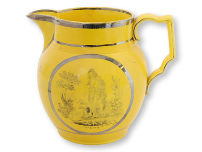 C. 1810 Canary Yellow Hope & Charity Jug