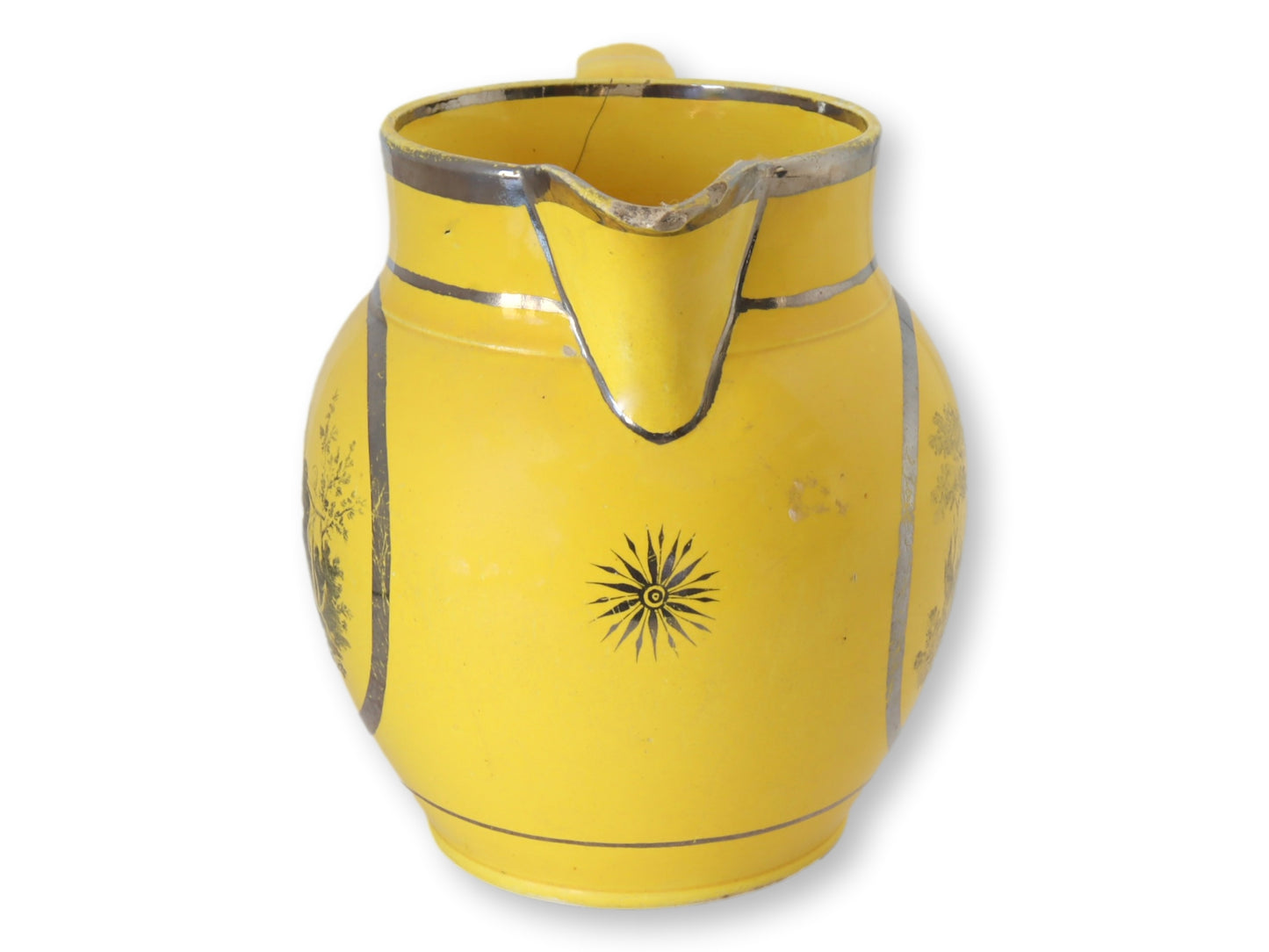 C. 1810 Canary Yellow Hope & Charity Jug