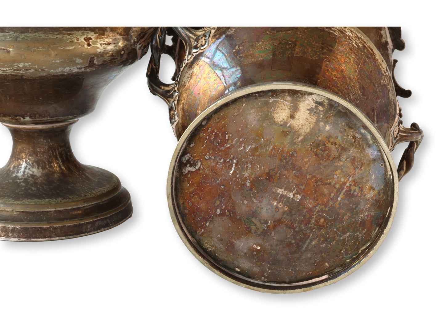 Antique Champagne Buckets w/ Family Crest, Pair