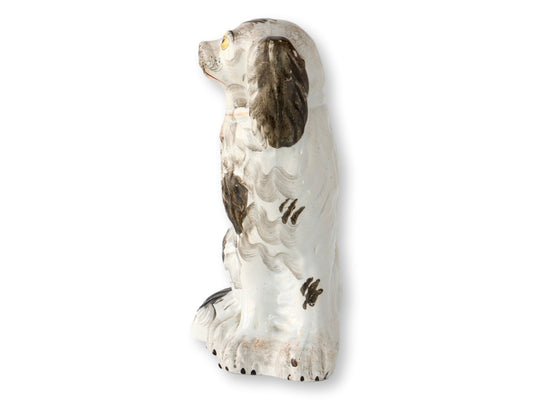 Antique English Staffordshire King Charles Spaniel Dog