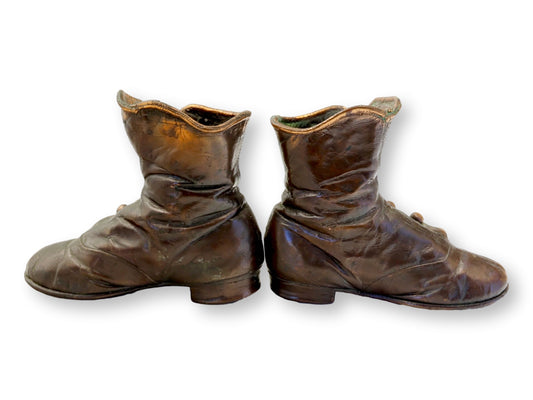 Bronzed Children's High Button Shoes