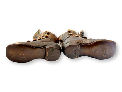 Bronzed Children's High Button Shoes