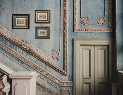 Vintage Folk Art Watercolor of a Whale