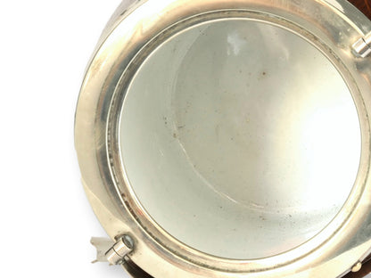 English Art Deco Ice Bucket Made of SS Luciana Salvaged Wood