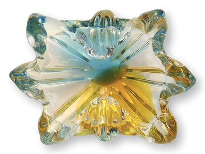 1970s Freeform Italian Murano Glass Bowl