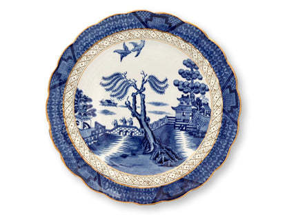 Vintage English Willow Dinnerware, Service for 6